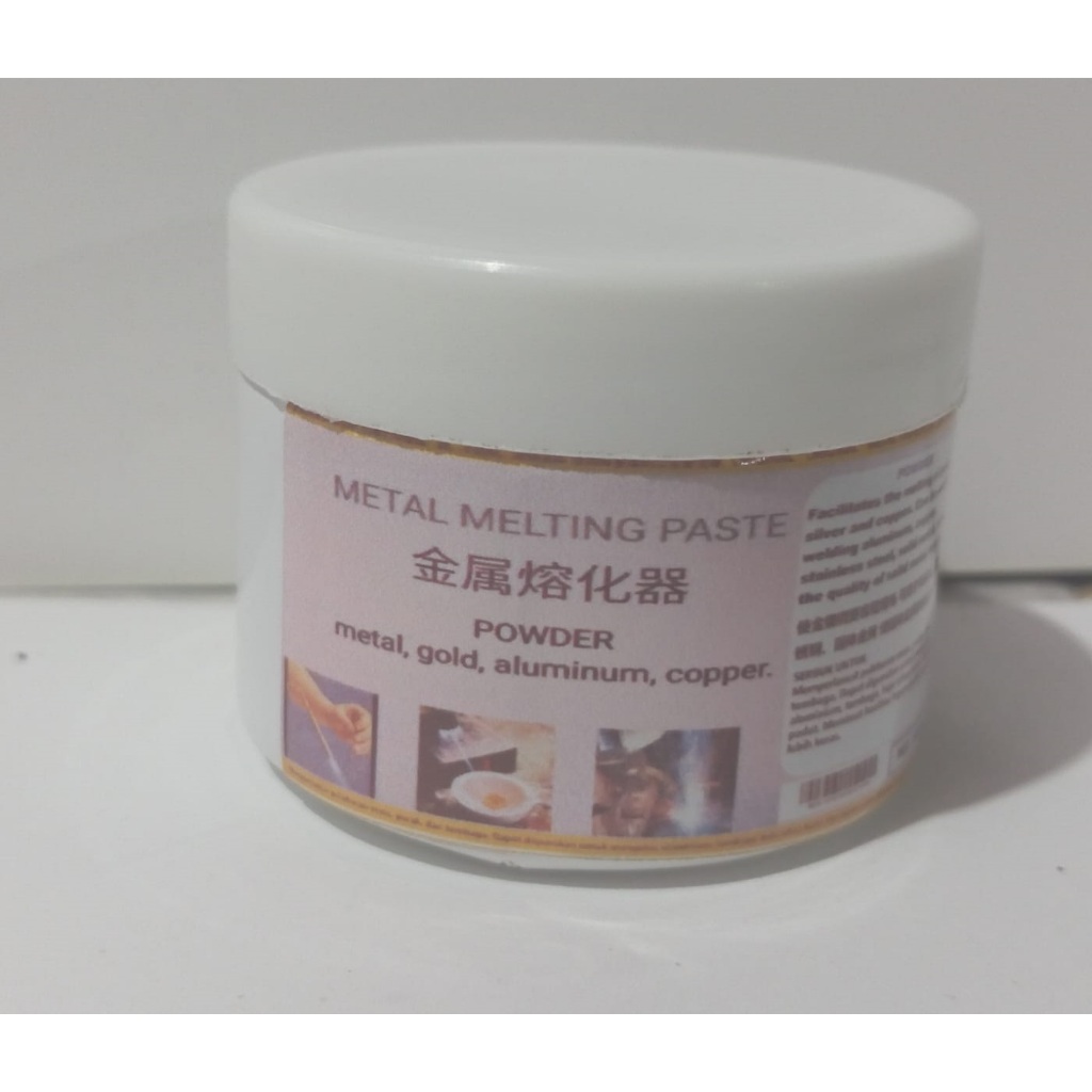 obat kawat las / NAMA PRODUK : METAL MELTING PASTE BENTUK              : SERBUK/ POWDER ISI KEMASAN 