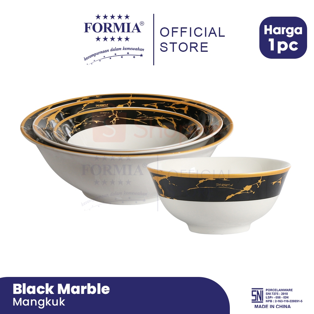 Formia Mangkuk Keramik Black Marble