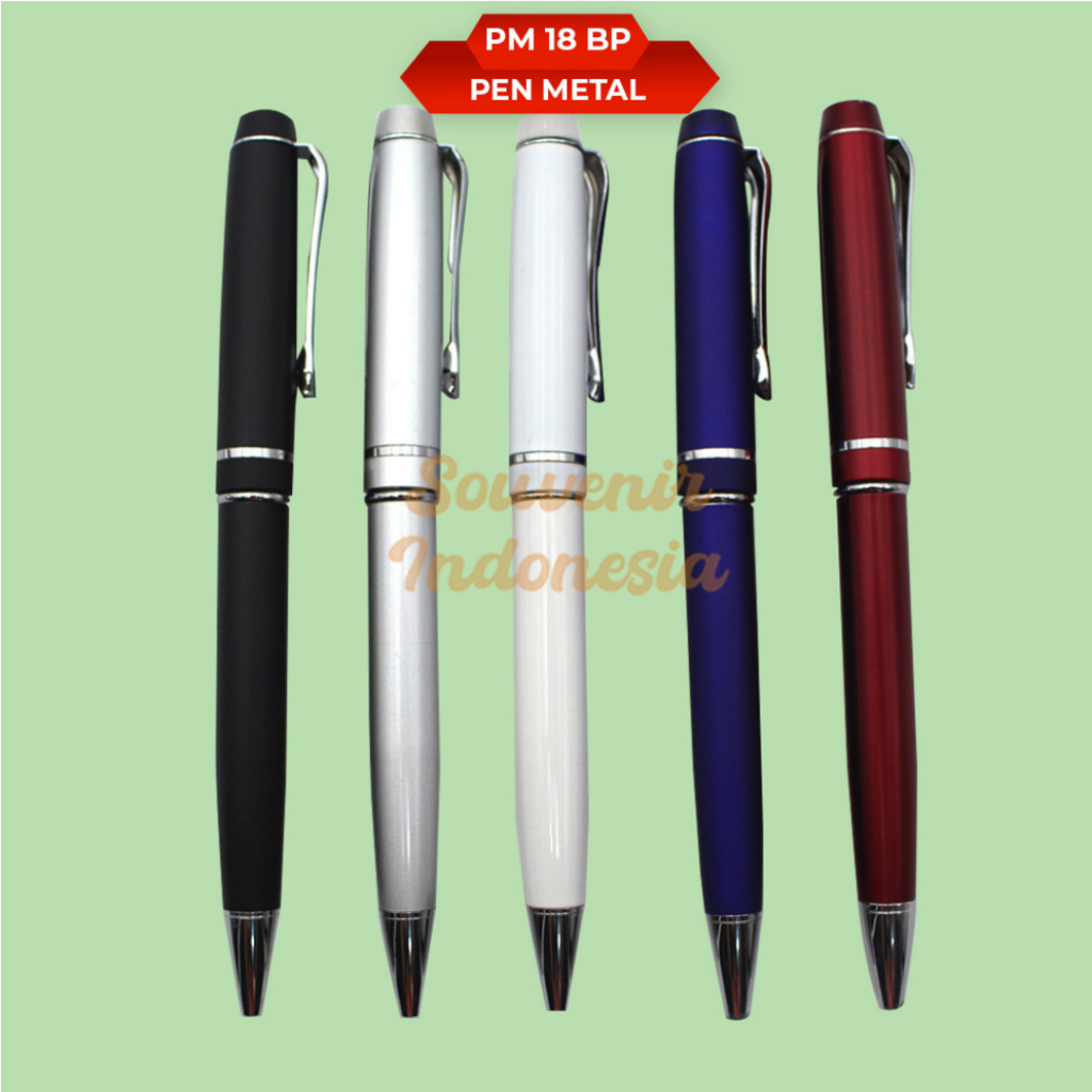 

Pen Metal Pulpen Stainless Bisa Custom Logo/Nama PM 18 BP