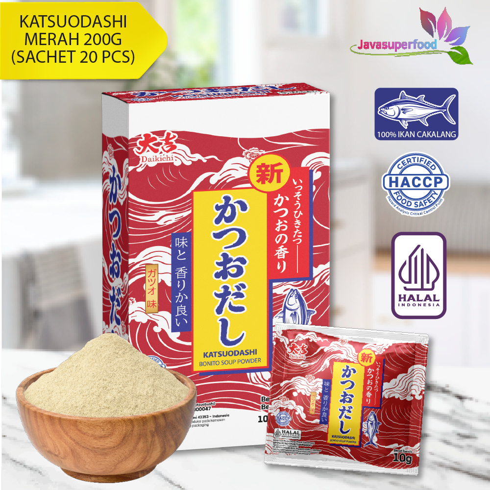 

[HALAL] HONDASHI KATSUODASHI BONITO SOUP POWDER SACHET 200 GR (ISI 20) / BUMBU IKAN / BUBUK KALDU IKAN BONITO KERING / BUBUK KATSUOBUSHI / IKAN CAKALANG /MARUMOTO