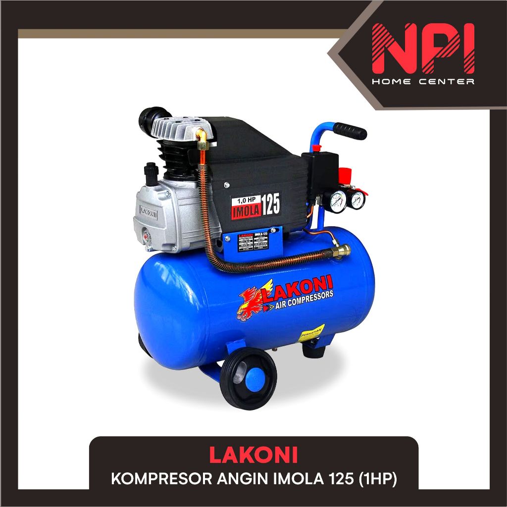 Lakoni - Kompresor / Compressor Angin Udara Listrik Imola 125 1 Hp 1Hp
