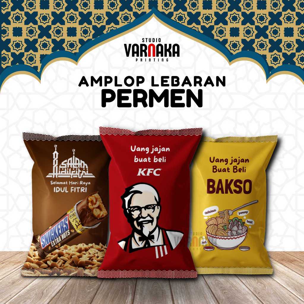 

VRNKA Amplop Lebaran Bentuk Permen 2025 - Desain Menarik ( 1 Pack isi 10 Pcs )