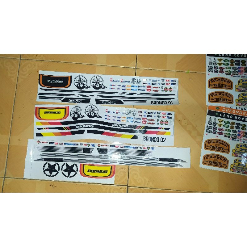 stiker rc 1:10 bronco