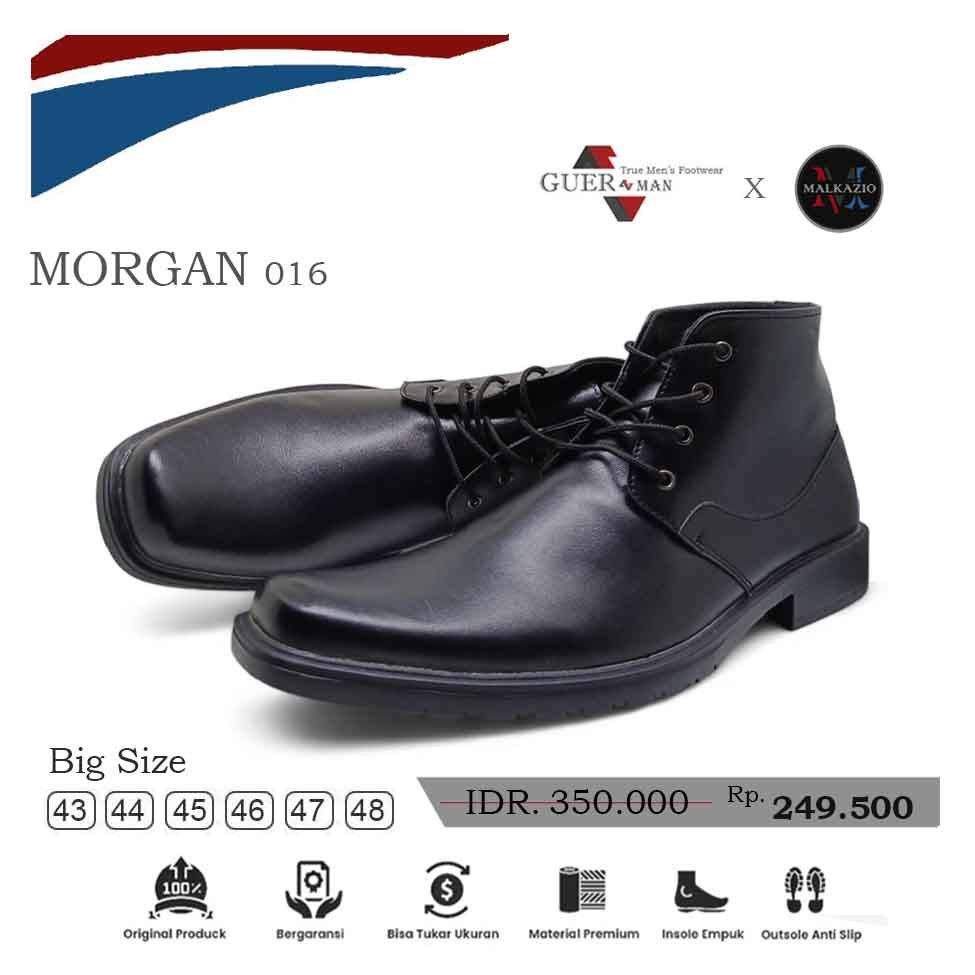 Sepatu Boots Pantofel Pria Morgan 016 Black - Big Size 44 45 46 47 48
