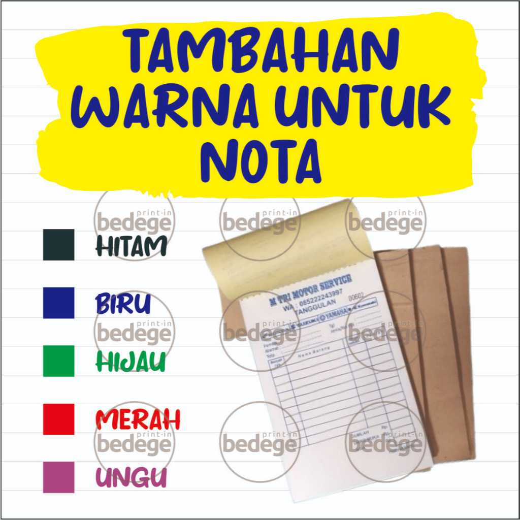 

TAMBAHAN WARNA UNTUK NOTA
