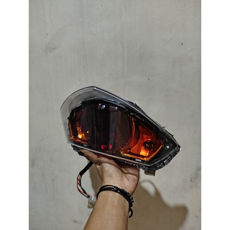 Lampu Stop Belakang Mio Soul GT Custom Hitam Orange Komplit