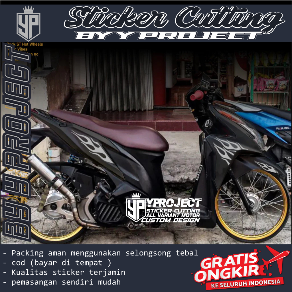 VARIO CUTTING STICKER STRIPING VARIO 125 OLD NON LED STIKER VARIO LAMA MOTIF API STRIPING VARIO BOLH