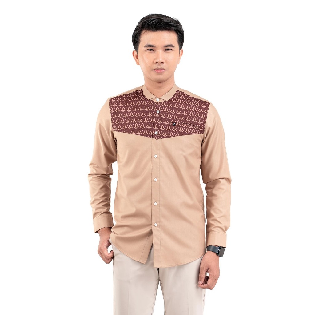 Fadkhera Al Ihsan Beige Baju Koko Pria Dewasa Lengan Panjang
