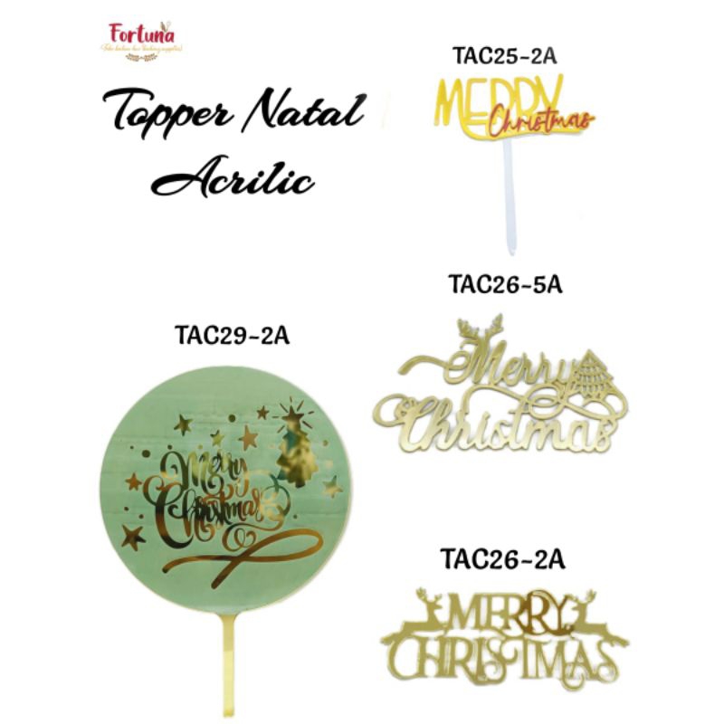 

Topper Natal Acrilic Aneka Bentuk (1pcs)