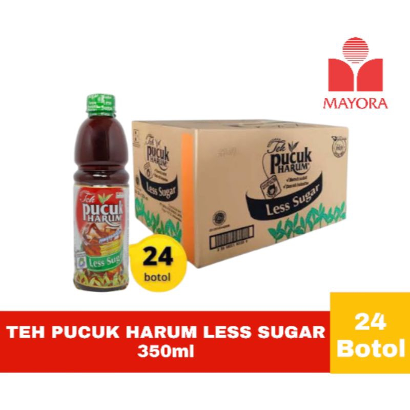 

GSV Teh PUCUK HARUM LESS SUGAR 1 Dus 24 Botol 350ml Rendah Gula