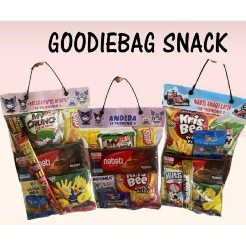

Goddie Bag Snack Ulang Tahun Anak Bisa Custom Hangtag (minimal 12pcs)
