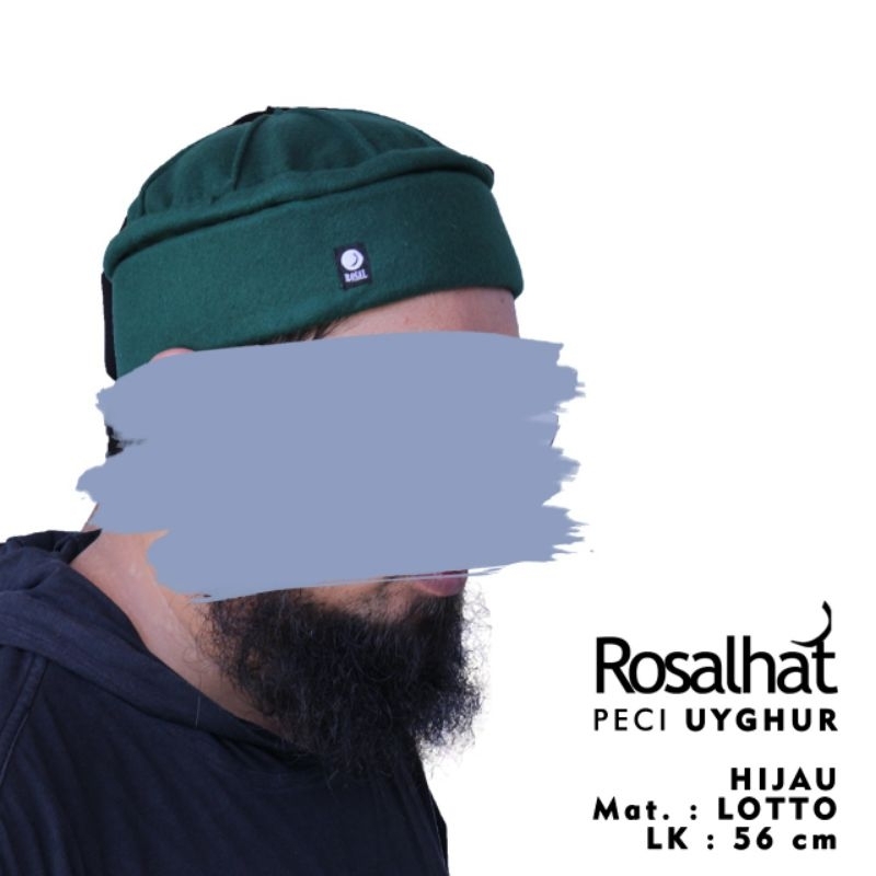 Rosal Peci Uyghur Peci Kopiah Songkok Kopeah Topi Haji Sholat Muslim Shalat Santri Desain Unik Lebar