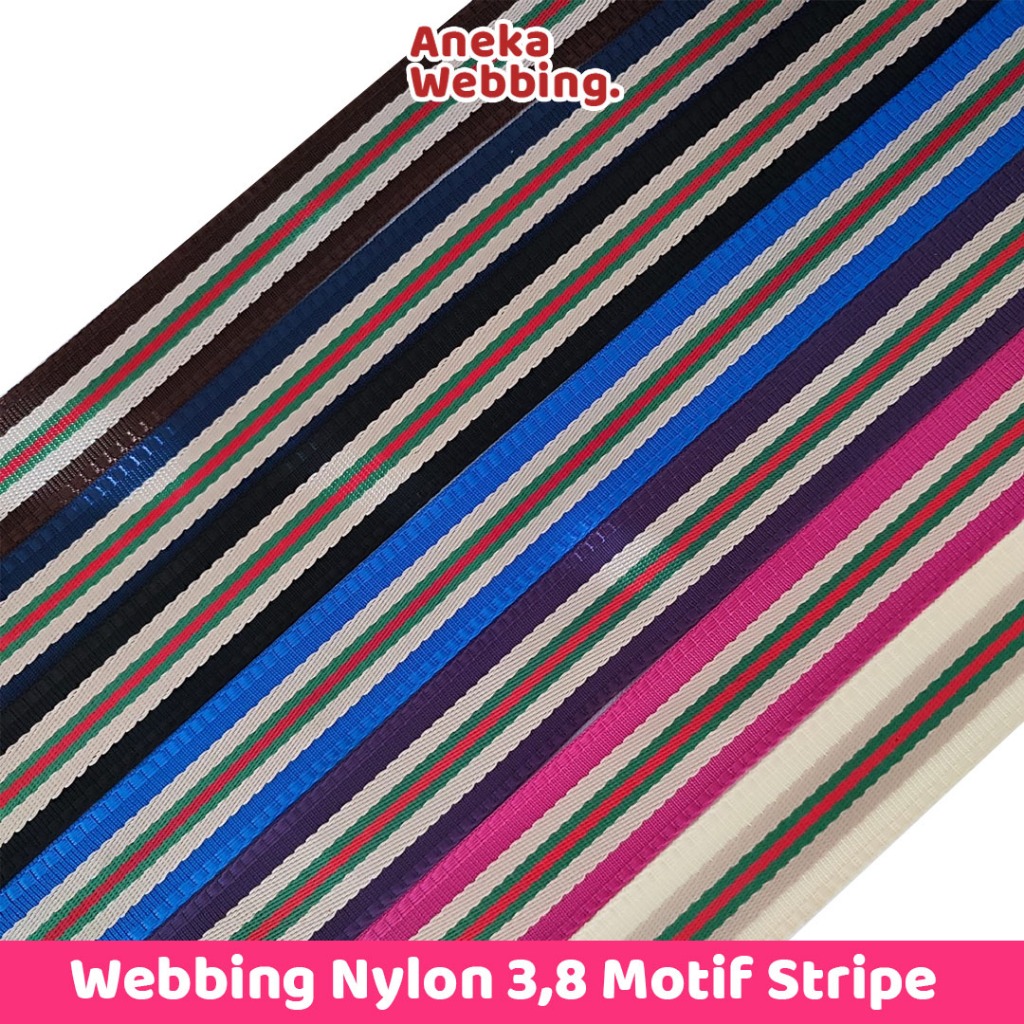 1 Roll Webbing Nylon Motif Stripe