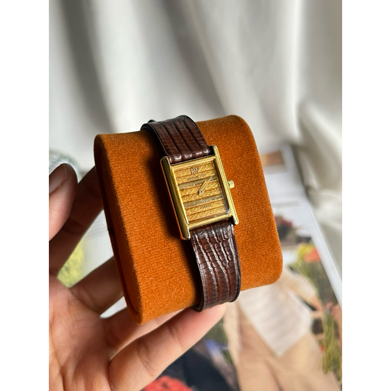 JAM TANGAN VINTAGE RARE RAYMOND WEIL 18 K GOLD PLATED