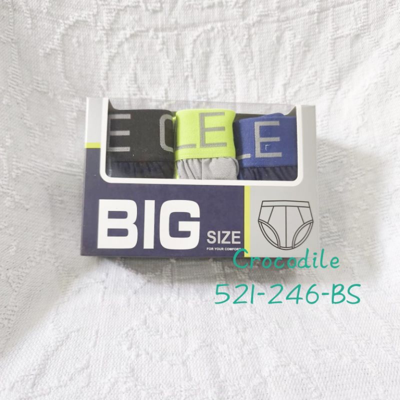 Crocodile Cd Pria Jumbo BIG SIZE 246 Sekotak isi 3 Pcs Original - XXL - XXXL