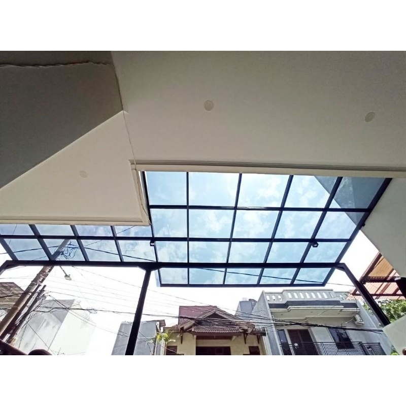 Kanopi Kaca Tempered Ketebalan 8mm | Harga Permeter.