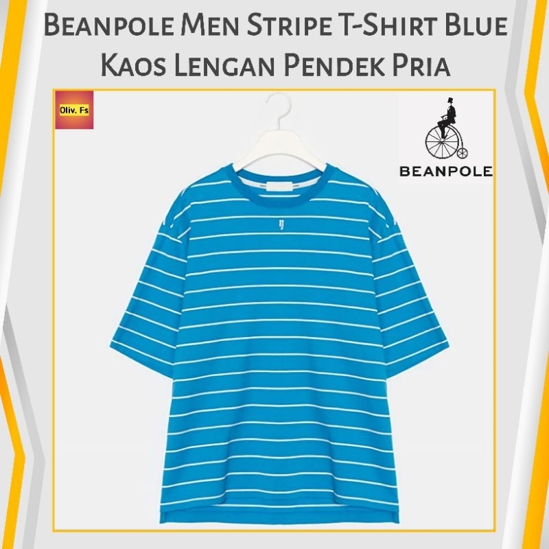 Beanpole Men STRIPE T-SHIRT Blue Kaos Pendek Pria