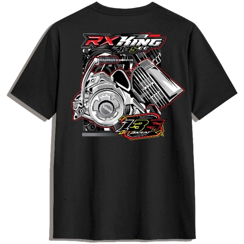 BAJU KAOS RX-KING MESIN LOGO MERAH PUTIH//BAJU OTOMOTIF