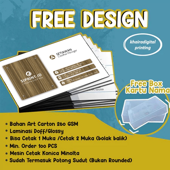 

KARTU NAMA FREE DESIGN GLOSSY ISI 100PCS