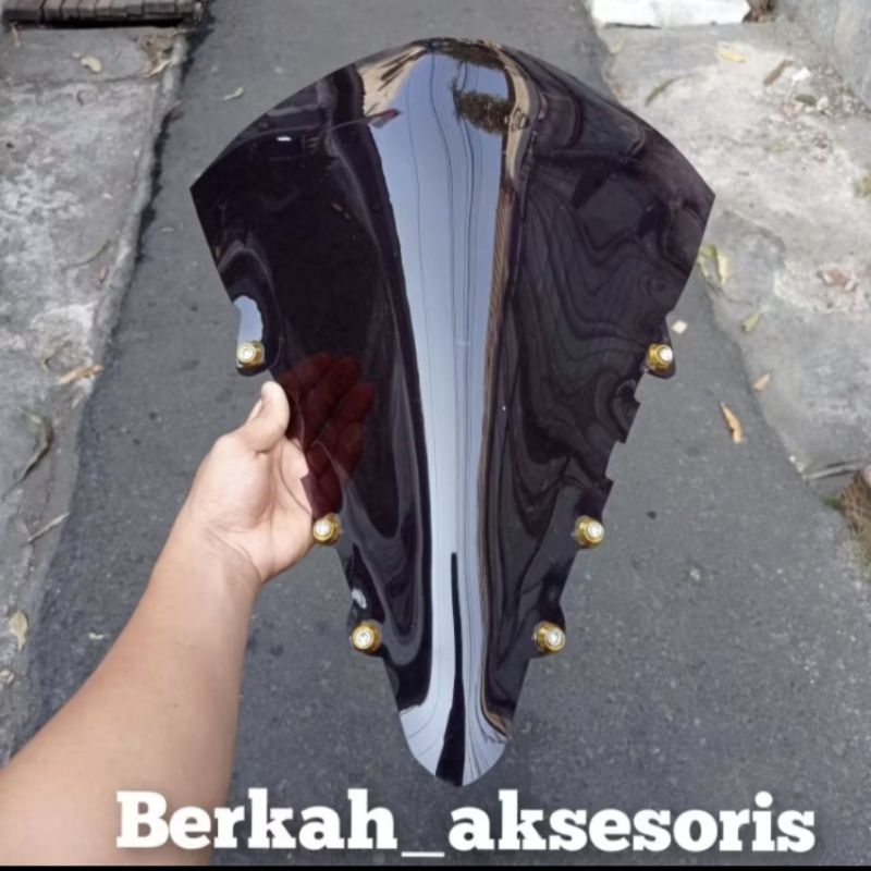 VISOR JENONG R15 MODEL V2 TEBAL 2 MILI PLUS BAUT VARIASI