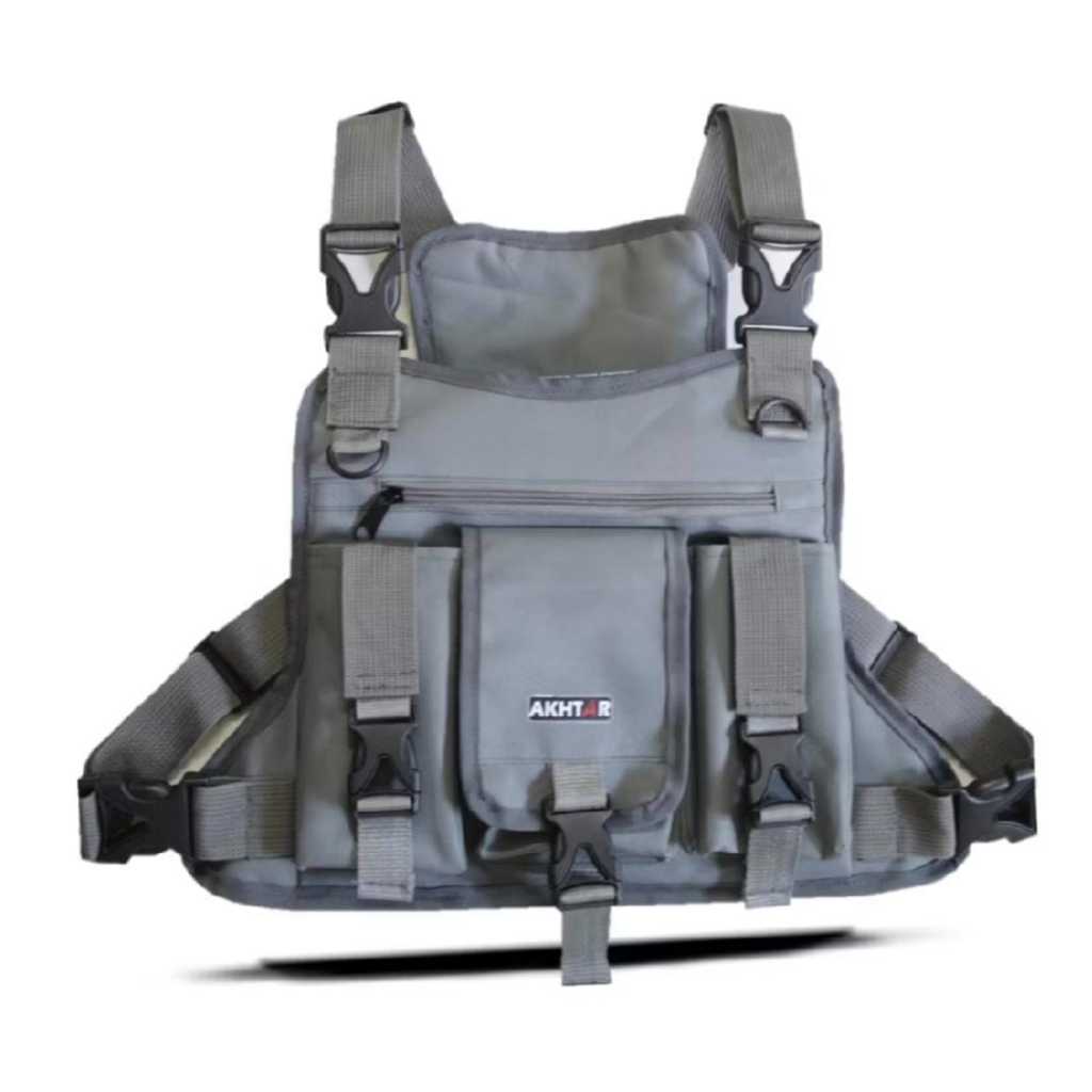 Gratis Ongkir Tas dada Touring Tas Motor rompi dada Depan tactical Tas rompi touring tebal