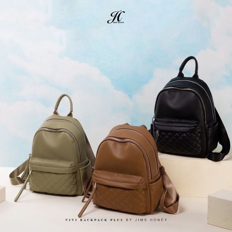 VIVI BACKPACK PLUS BY JIMS HONEY//JIMS HONEY//TAS JIMS HONEY//BACK PACK//TAS PUNGGUNG//TAS WANITA//T