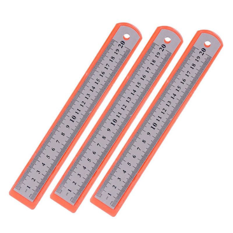 

Penggaris Garisan Ruler BesiStainless Steel Anti Karat Tebal 15cm 20cm 30cm 15 CM all variant