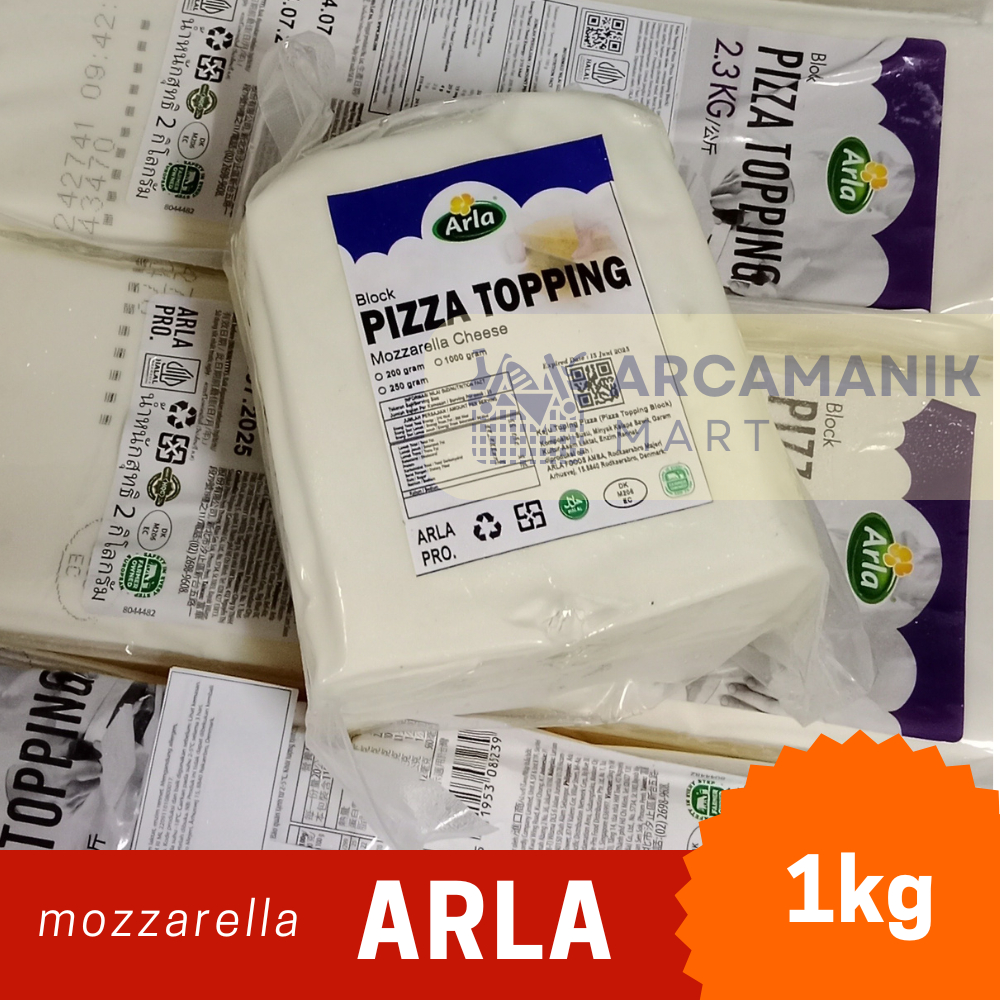

Mozzarella Arla Pizza Topping Cheese 1Kg - Keju toping pizza mozarela