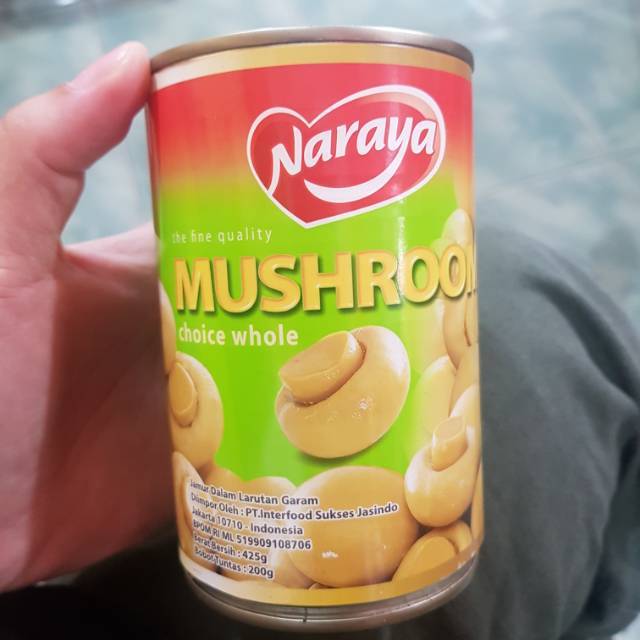 

NARAYA Jamur Kaleng / Naraya Whole Mushroom / Jamur Kaleng Topping / Makanan Kaleng