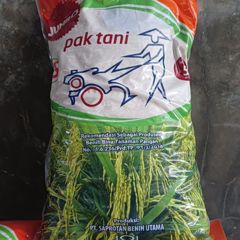Benih Padi Pak Tani 5kg/Benih Padi Ciherang sierang/Saprotan Utama