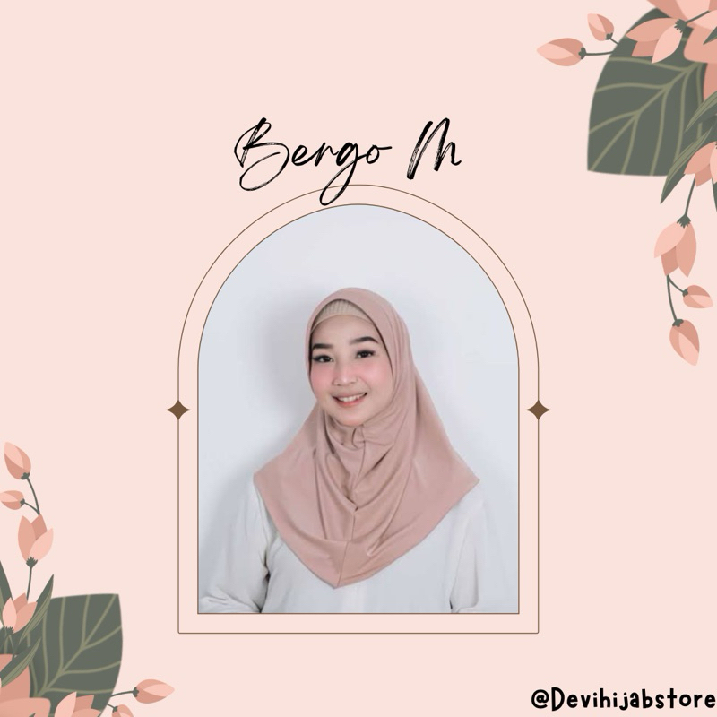 Bergo M Pet Tebal / Hijab Sport Ukuran M / Jilbab Polos M / Jilbab Sporty Size M Jersey Pet Tebal