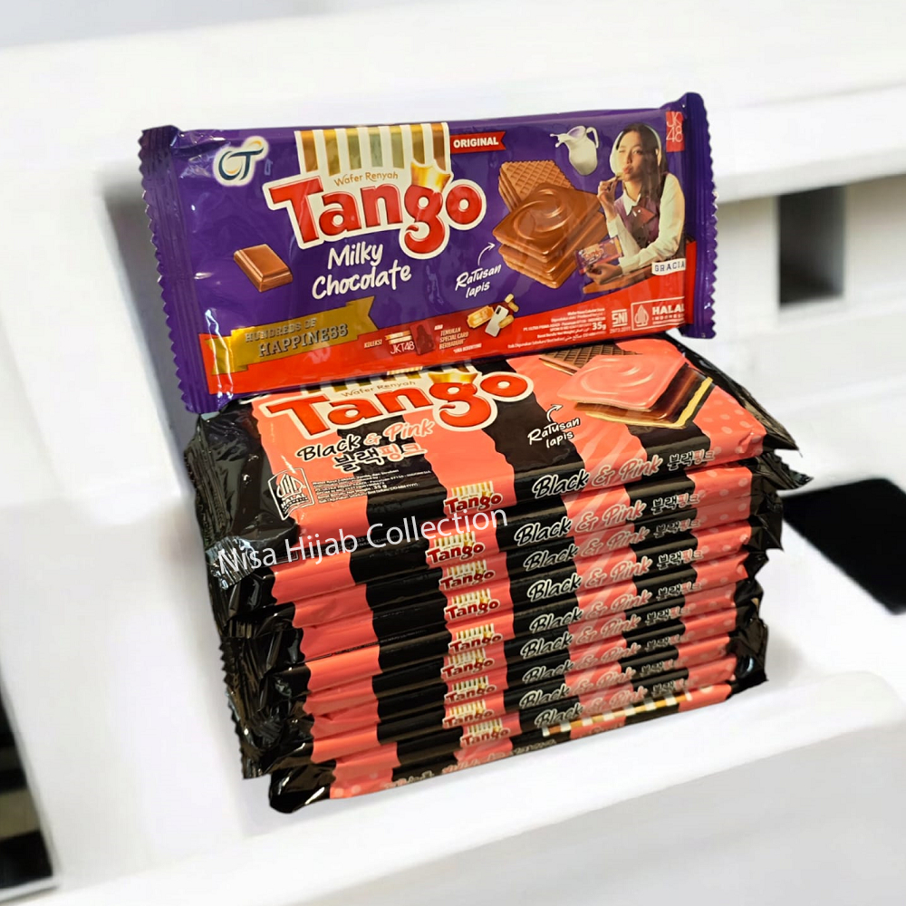 

Tango Wafer 35gr Gurih renyah Coklat Strawbery Vanila isi 10 +1