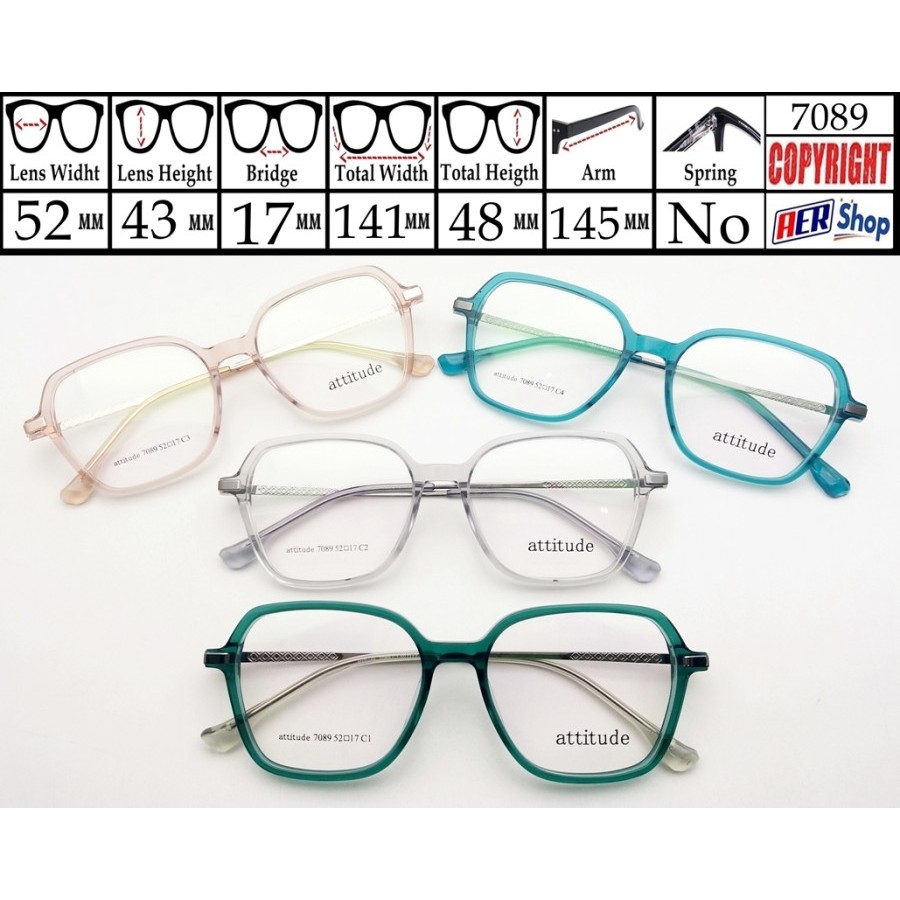 frame original ATTITUDE MILENIAL frame kacamata minus new transparant