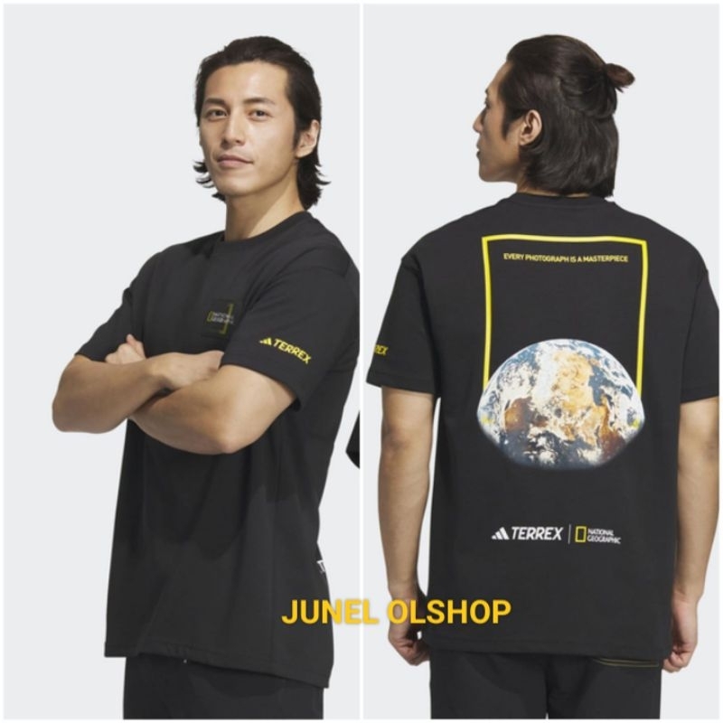 ADIDAS TERREX NATIONAL GEOGRAPHIC GRAPHIC SHORT SLEEVE TEE BLACK/ SIZE S