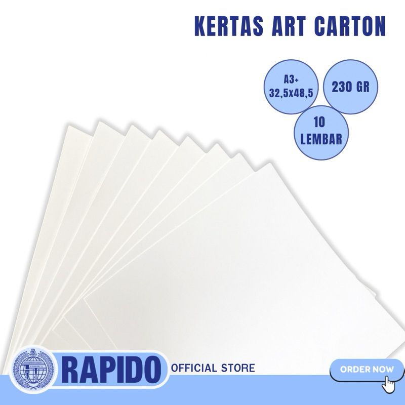 

[ 10 Lembar ] Art Carton 230 Gr A3+/ Art Carton Digital Print A3+