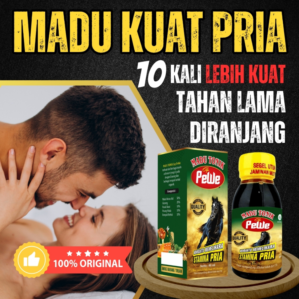 

Madu Tonik Pewe Original Madukuat Stamina Pria Perkasa Lebih Kuat Tahan Lama Berhubungan Intim Asli