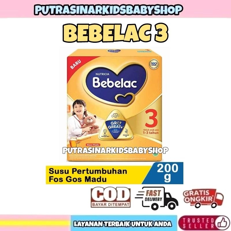 [X] SUSU BEBELAC 3 MADU 200 GRAM MURAH