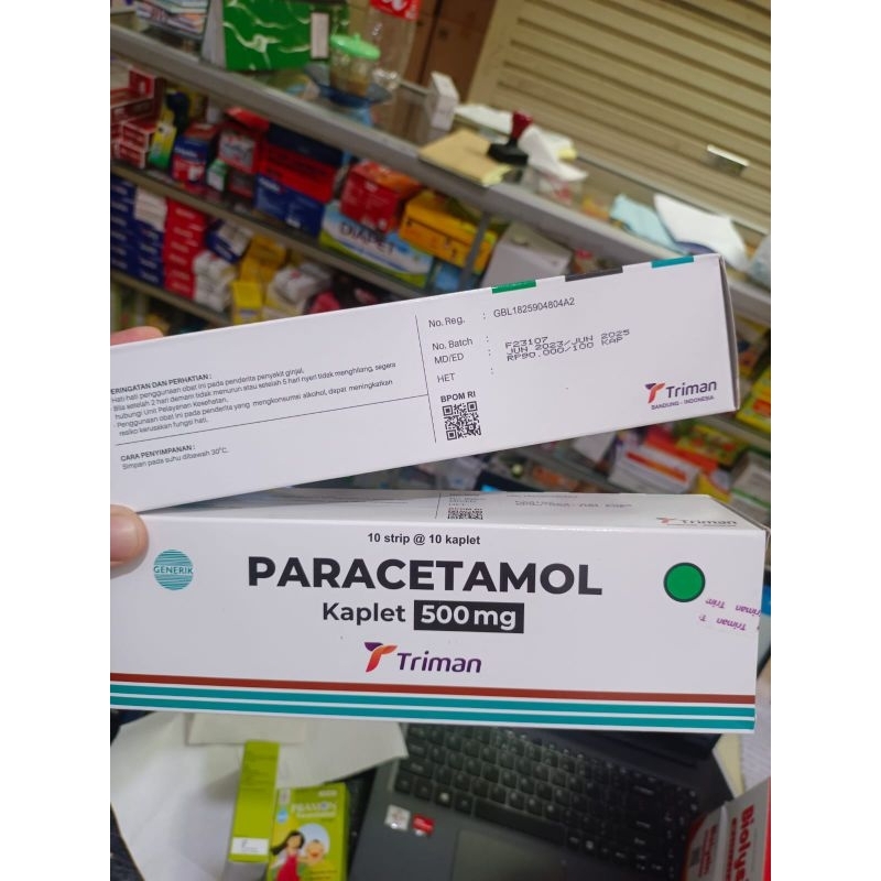 Paracetamol 500mg perbox pt Triman