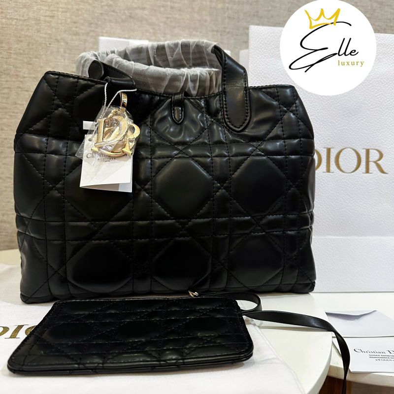 Tas Dor Toujours Small Black GHW dan Medium Beige GHW