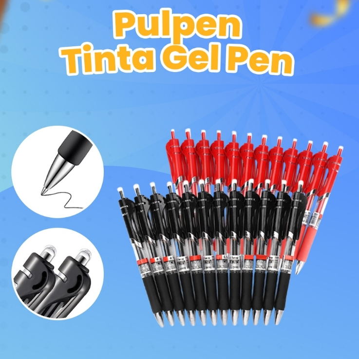 

Gel Pen Pulpen Pena Black / Red Gel 1PCS
