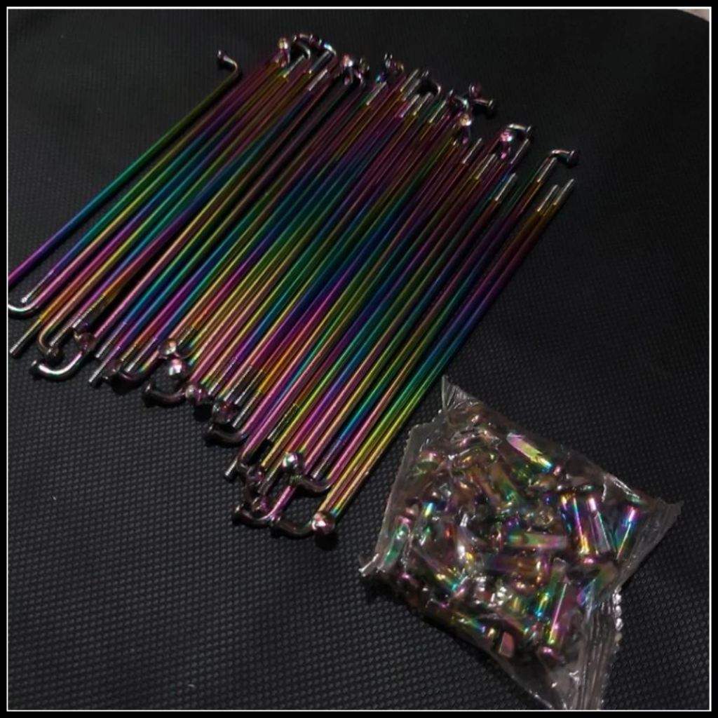 Ruji Pelangi, Jari jari pelangi besar ukuran 9 Kuat Anti Karat Racing Kontes Harian Accesories Motor