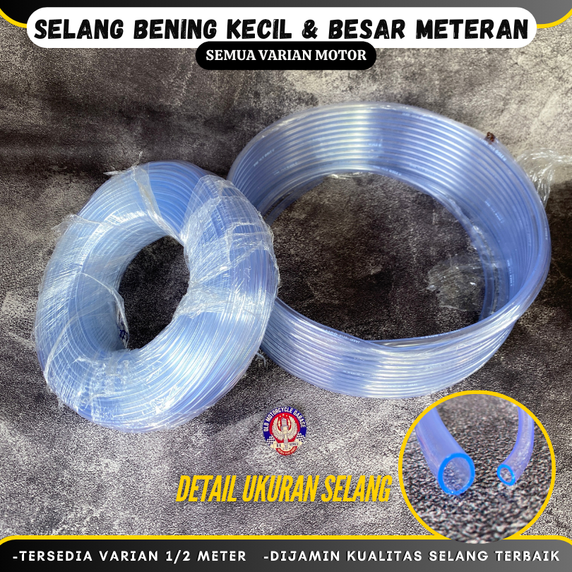 Selang Slang Bening Transparan Kecil Ukuran 1/8 & 5/16 Inchi 3 MM & 8 MM Meteran || cocok digunakan 