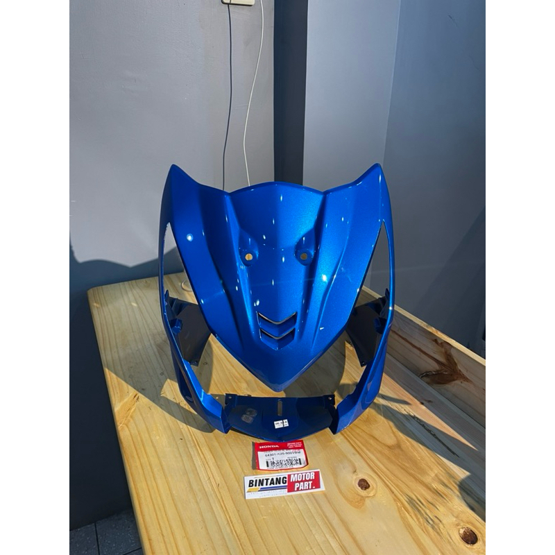 64301-K25-900VBM COVER TAMENG DEPAN HONDA BEAT FI BIRU METALIC ORIGINAL AHM