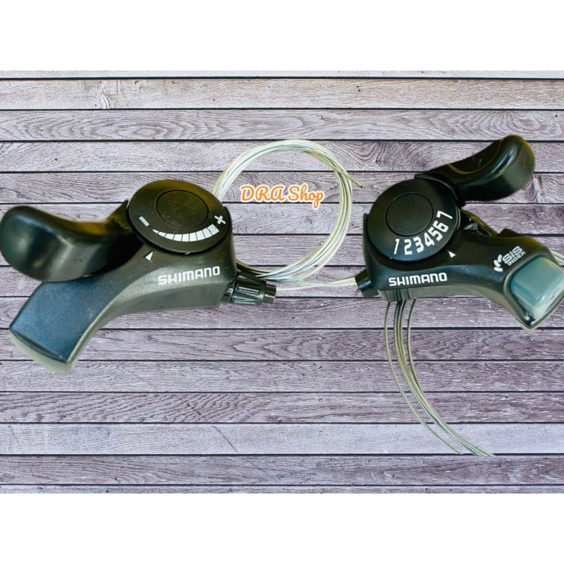 RB Shifter sepeda 1 set L+R 3 x 7 Speed Shimano TX 30