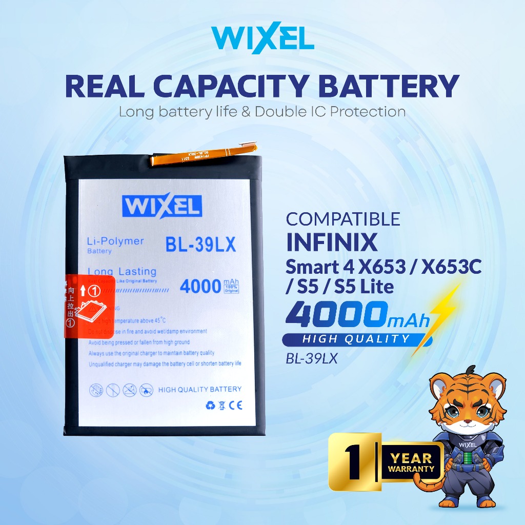 WIXEL Baterai Infinix Smart 4 X653 X653C S5 X652 X652A S5 Lite X652B BL-39LX BL39LX Batre Batrai Bat