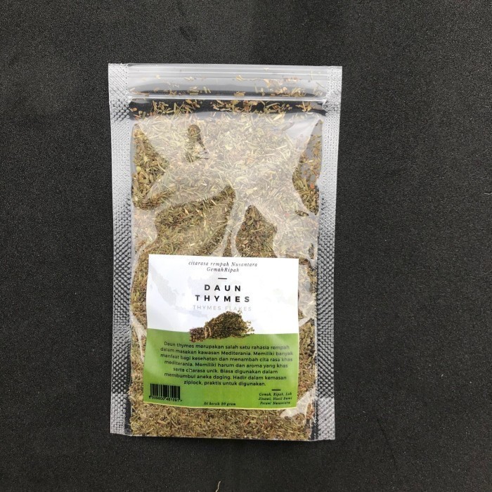 

Daun Thyme Kering Timi Thymes Leaves Flakes Bumbu Masakan Zip Lock - Thymes 20gr