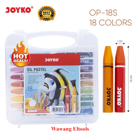 

[ 1 SET ] Crayon Krayon Oil Pastel Joyko 18 WARNA Original