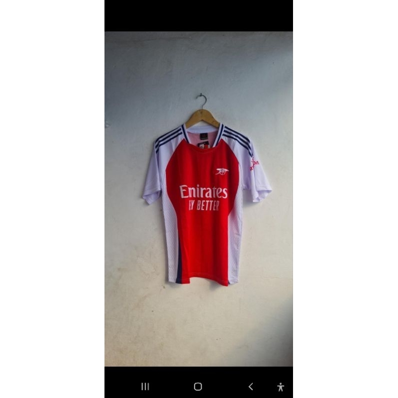 Jersey atasan bola club warna MERAH PUTIH lokal quality