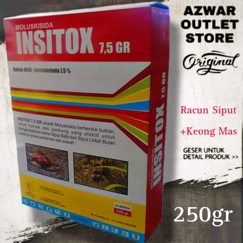 Moluskisida INSITOX 250Gram | racun siput Dan Keong mas