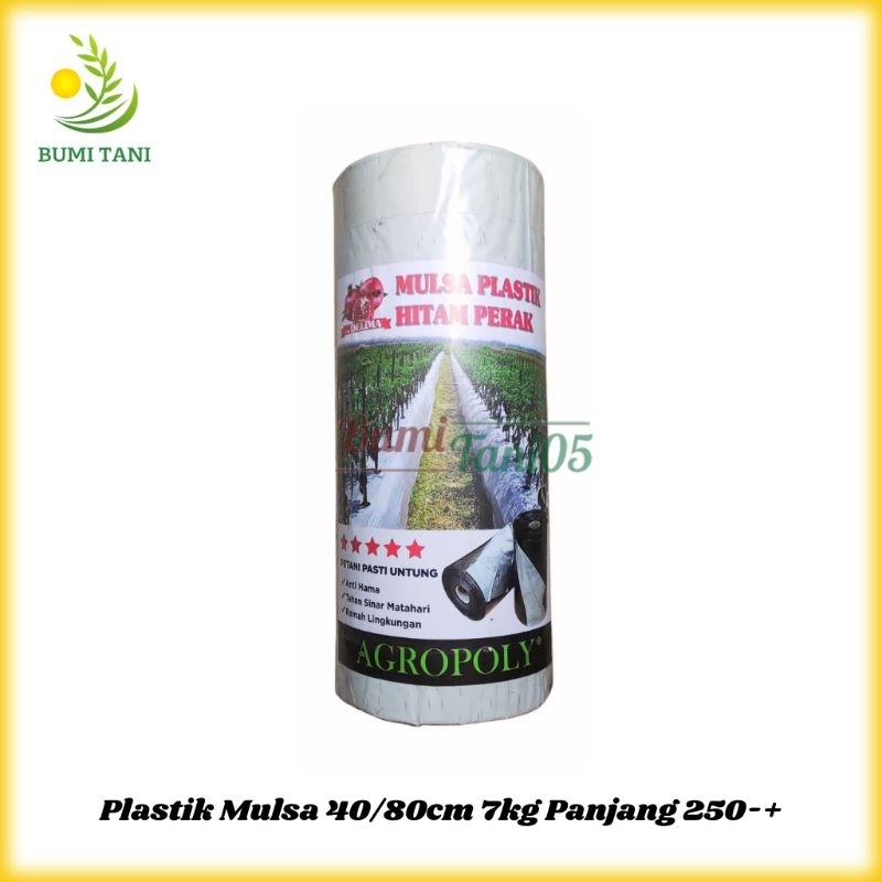 Plastik Mulsa Hitam Perak Ukuran 40/80cm 7 Kg Plastik Pertanian